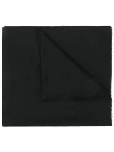 Faliero Sarti Fine-knit Cashmere Scarf In Black