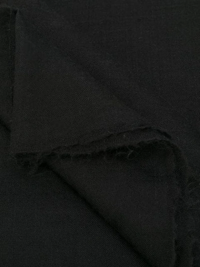 Faliero Sarti Fine-knit Cashmere Scarf In Black