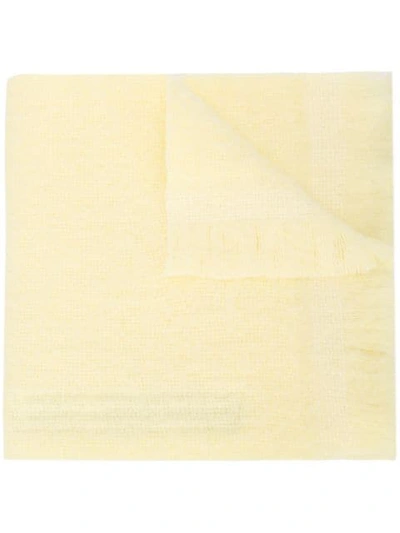 Shop Rick Owens Double Scarf - Yellow