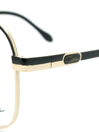 Shop Cazal Aviator Glasses In Gold