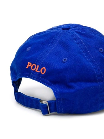Shop Polo Ralph Lauren Logo Cap In Blue