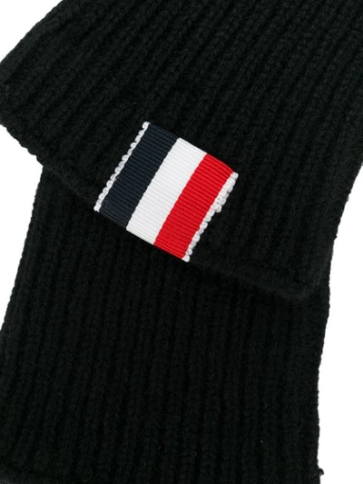 Shop Thom Browne Fingerless Gloves - Black