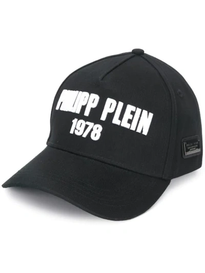 Shop Philipp Plein Logo Hat In Black
