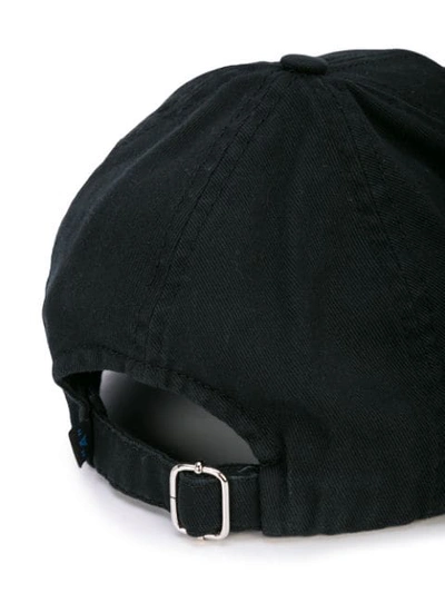 OFF-WHITE LOGO EMBROIDERED BASEBALL CAP - 黑色