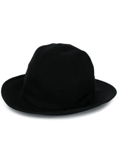 Shop Yohji Yamamoto Curved Brim Hat In Black