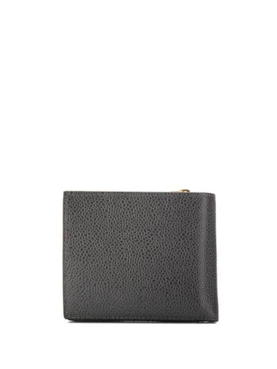 THOM BROWNE PAPER LABEL BI-FOLD WALLET - 灰色