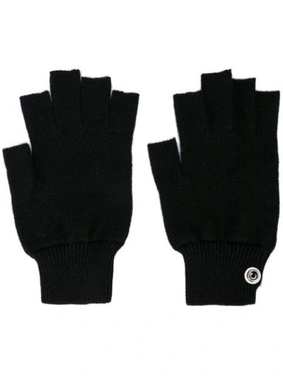Shop Rick Owens Fingerless Gloves In Black