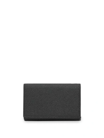 Shop Burberry Small Logo-print Folding Wallet In Black