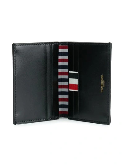 Shop Thom Browne Embossed Leather Toy Icon Double Cardholder In Black
