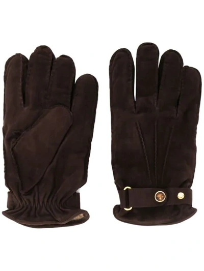 Shop Lardini Il Bergeni Gloves In Brown