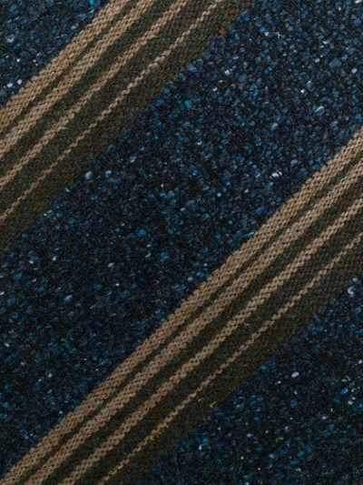 Shop Kiton Classic Striped Tie In Blue
