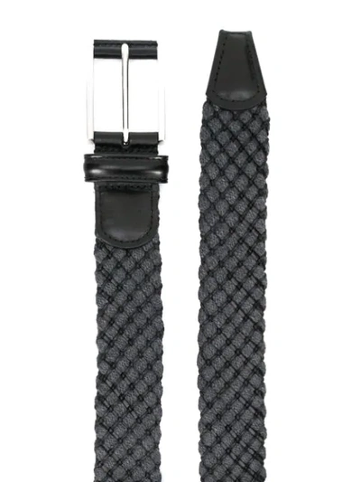 Shop Anderson's Check Stitch Detail Belt In Grey