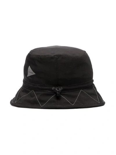 Shop And Wander Logo Embroidered Bucket Hat In Black