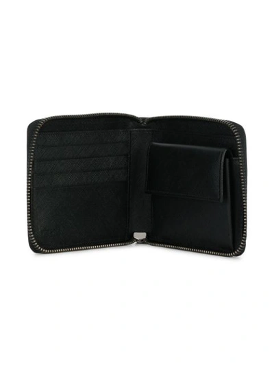 Shop Versace Baroque Zipped Wallet - Black