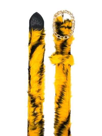 Shop Martine Rose Faux Fur Tiger Print Belt