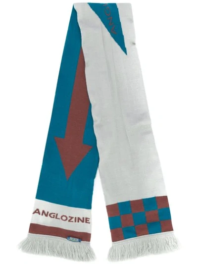 Shop Anglozine Schal Mit Schachbrettmuster In Grey