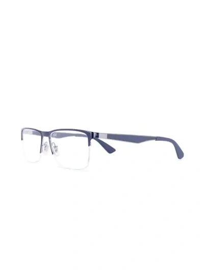 Ray Ban Square Frame Glasses In Blue