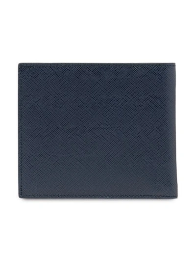 Shop Prada Contrast Bi-fold Wallet - Blue