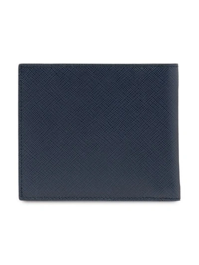 Prada Contrast Bi-fold Wallet - Blue In Blue