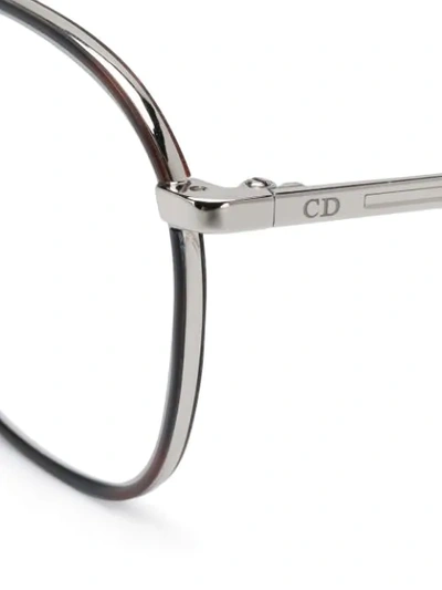 Shop Dior 0226 Ekp Glasses In Brown