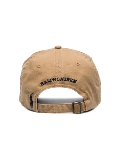 Shop Polo Ralph Lauren Logo-embroidered Baseball Cap In Neutrals