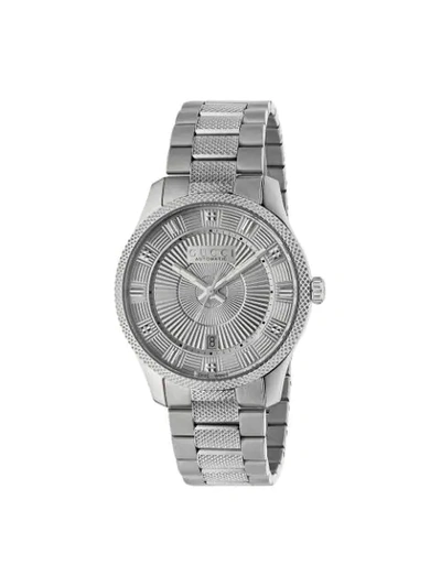 Shop Gucci Eryx Watch, 40mm In Metallic