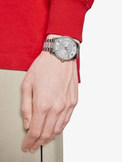 Shop Gucci Eryx Watch, 40mm In Metallic