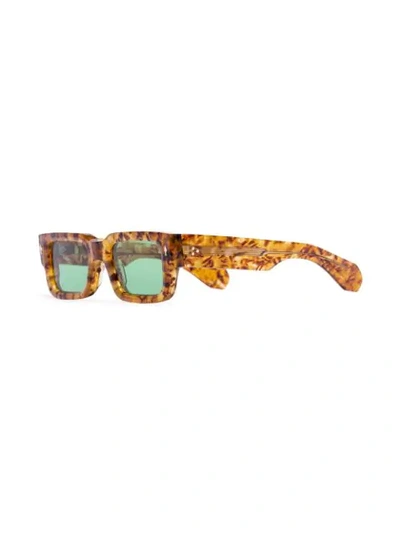 Shop Jacques Marie Mage Ascari Square Tortoiseshell In Brown Multicoloured