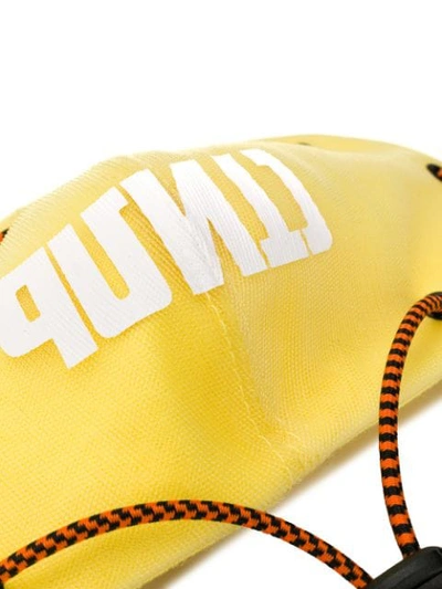 Shop Heron Preston Logo Print Pollution Mask In Yellow