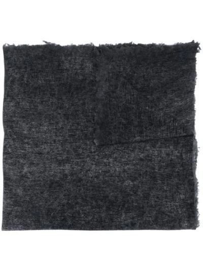 Shop Avant Toi Long Knitted Scarf In Black