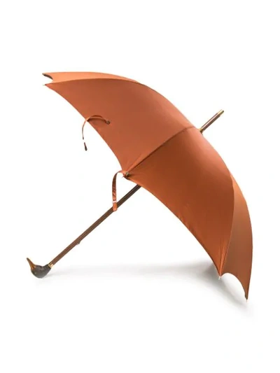 Shop Dolce & Gabbana Metallic Umbrella In Orange