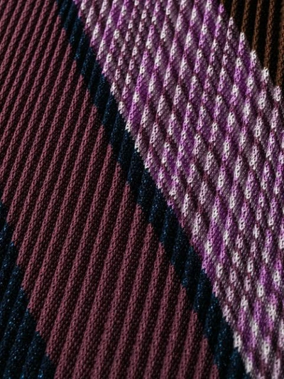 Shop Missoni Striped Pattern Scarf In Purple