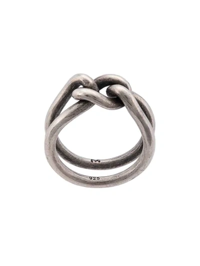 Shop M. Cohen Curb Band Ring In Silver