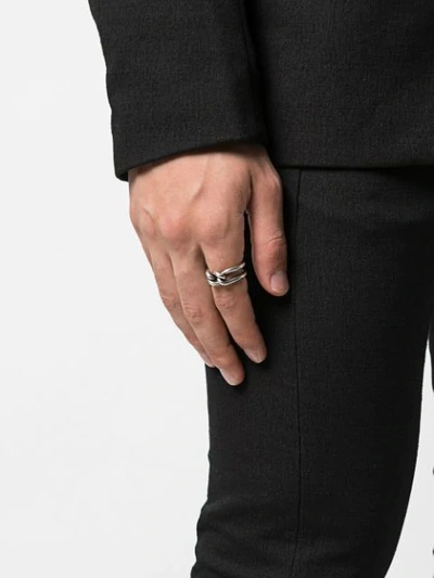 Shop M Cohen Curb Band Ring In Silver