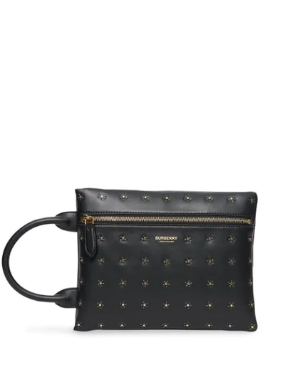 Shop Burberry Studded Pouch In Black