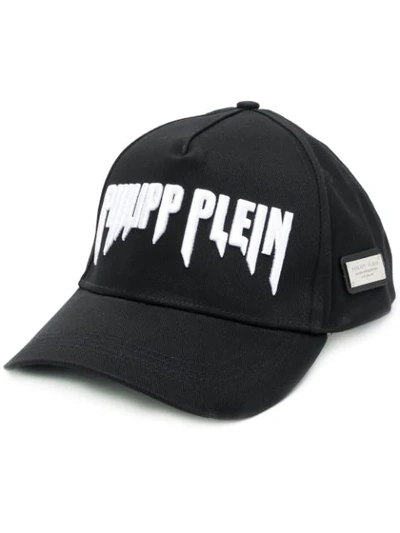 Shop Philipp Plein Logo Hat - Black