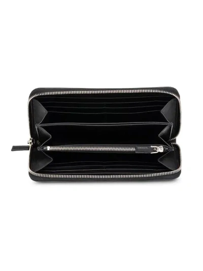 Shop Prada Logo Plaque Continental Wallet - Black