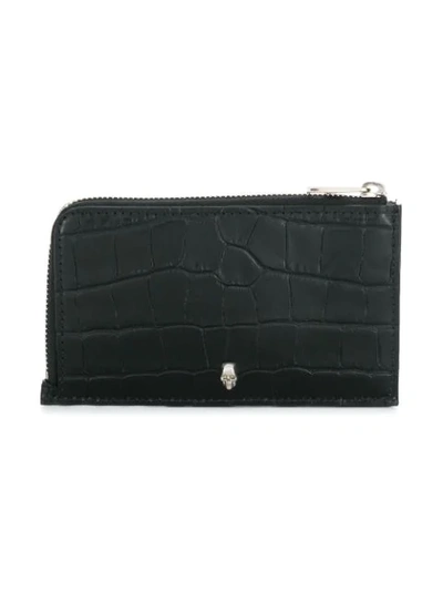 Shop Alexander Mcqueen Zipped Wallet - Black