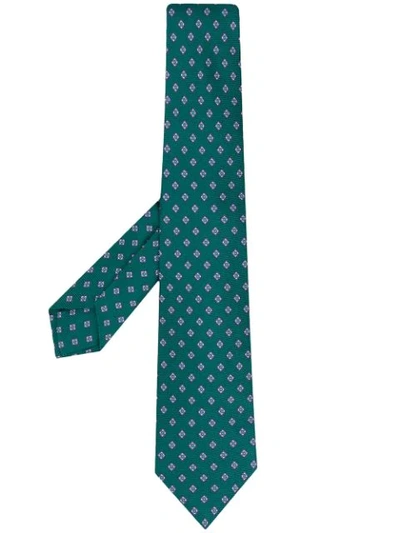 Shop Kiton Floral Print Tie In Green