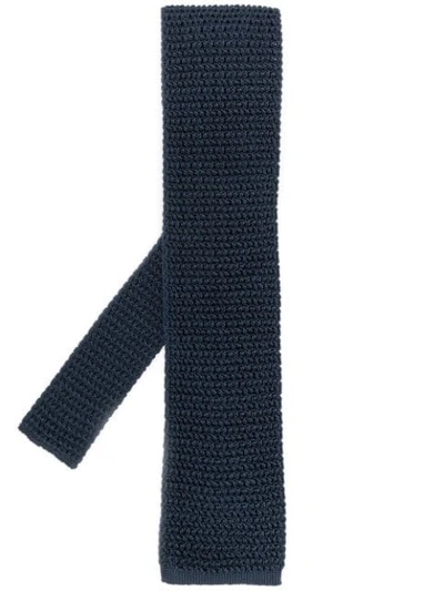 Shop Tom Ford Knitted Bow Tie In Blu Sld