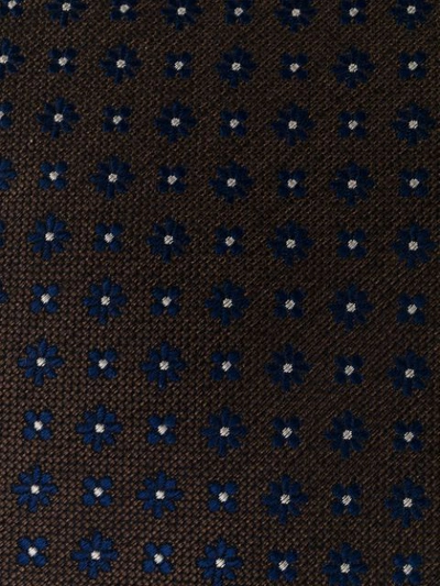 Shop Kiton Polka Dot Print Tie In Brown