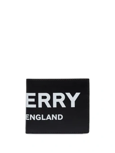 Shop Burberry Logo Billfold Wallet In Black