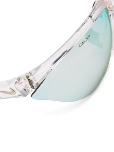 Shop Heron Preston X Nike Transparent Tailwind Sunglasses In Orange