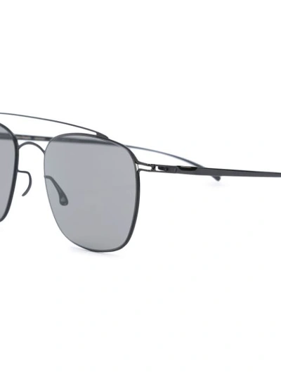 Shop Mykita Aviator Sunglasses In Black