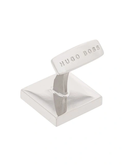Shop Hugo Boss Boss  Square Design Cufflinks - Grey