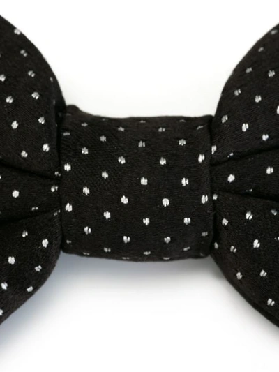 Shop Dolce & Gabbana Micro Dot Bow Tie In Black