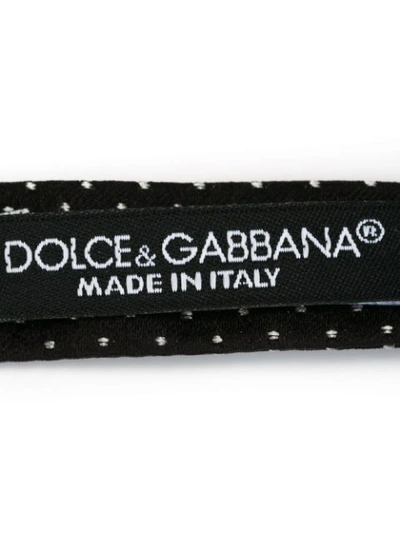 Shop Dolce & Gabbana Micro Dot Bow Tie In Black