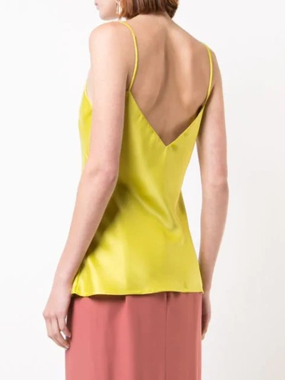 Shop Galvan Fitted Silhouette Top In Yellow