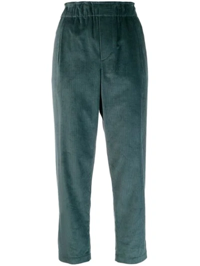Shop Brunello Cucinelli Corduroy Trousers In Green