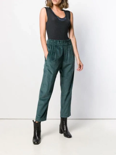 Shop Brunello Cucinelli Corduroy Trousers In Green